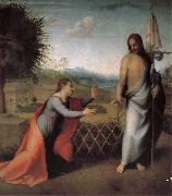 Andrea del Sarto The resurrection of Jesus and Mary meet map oil